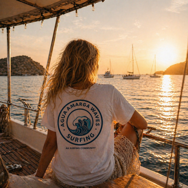 Camiseta waves azul