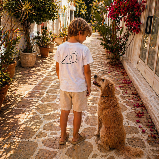 Camiseta ola Aguaamarga kids