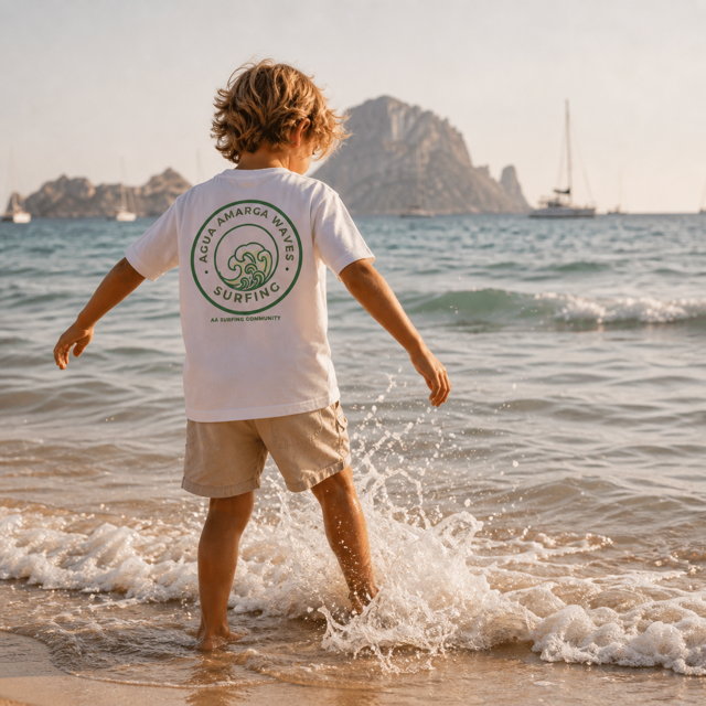 Camiseta kids waves verde
