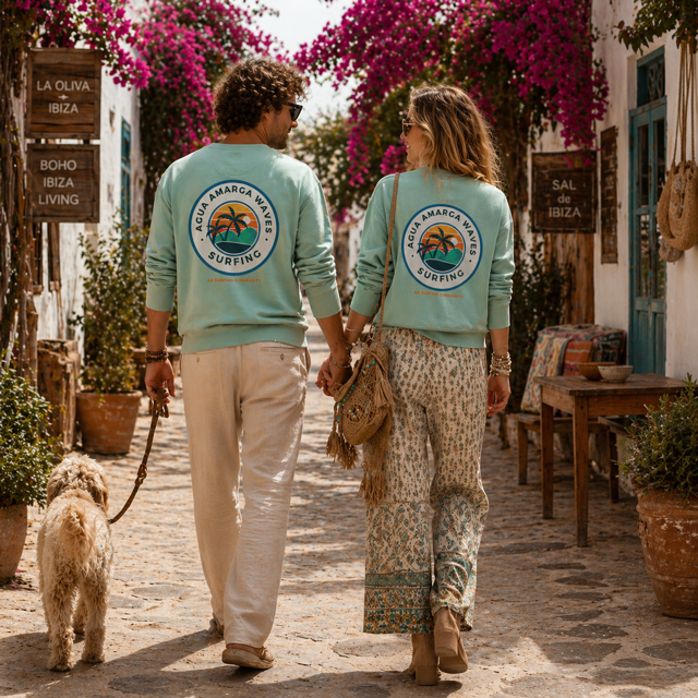 Sudadera Waves palm verde