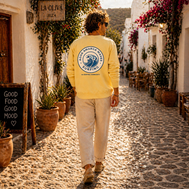 Sudadera Amarilla waves